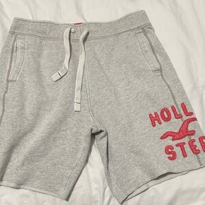Hollister Athletic Gray Shorts with Red Accents